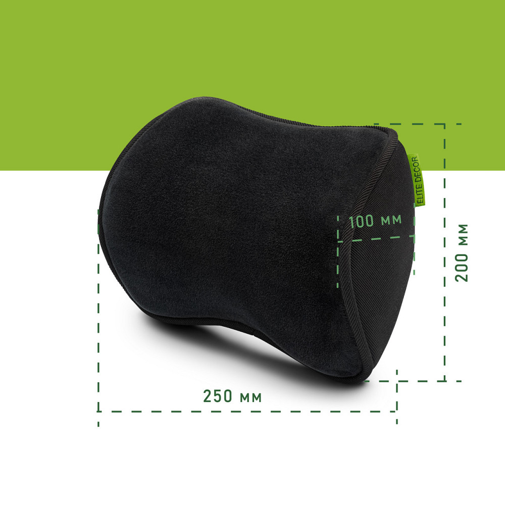 Автомобільний підголівник Comfort Trip AMF 001-2 250x200x100 чорний (велюр) Дніпро - фото 4