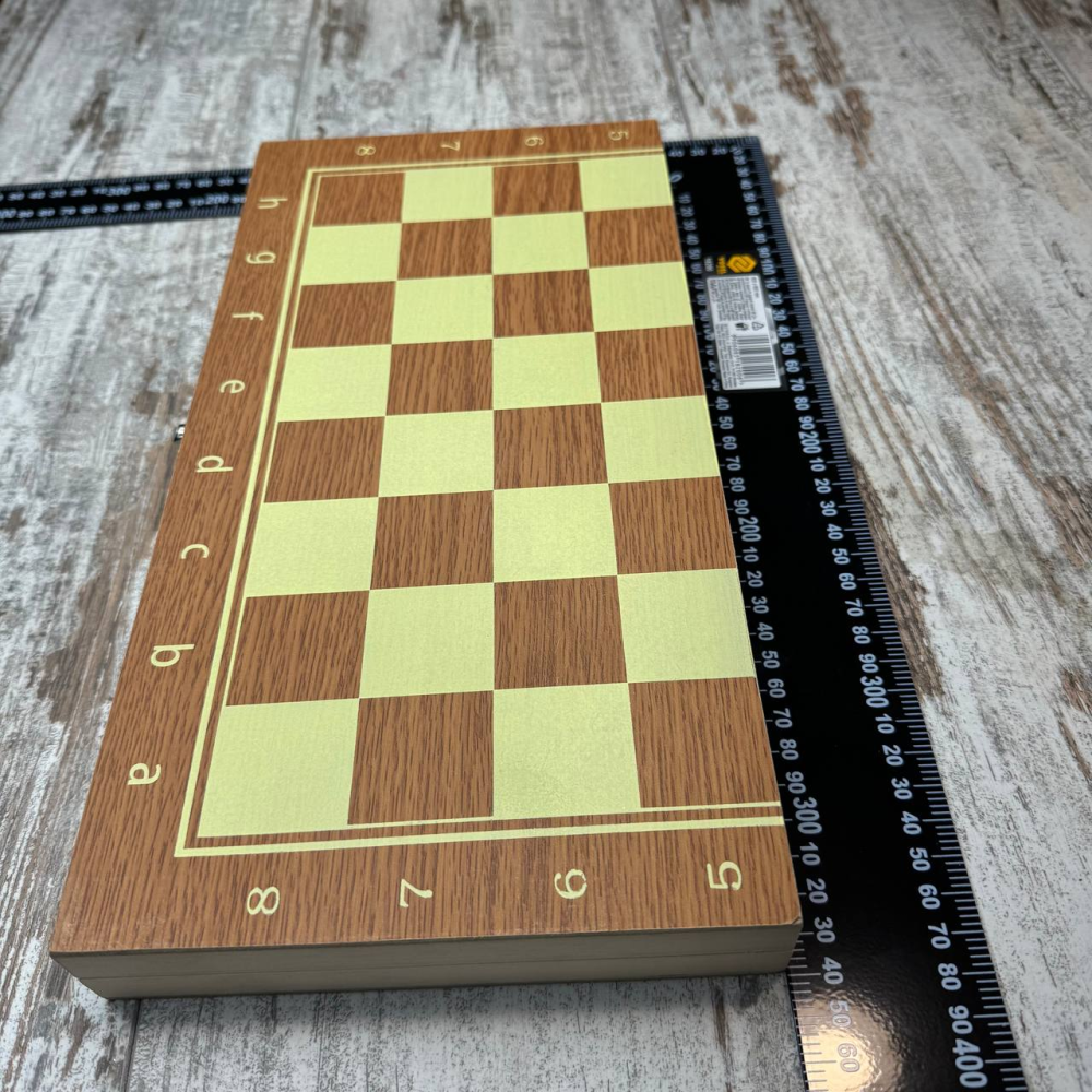 Настольная игра 3в1 шахматы шашки нарды деревянный набор 34×34 см классический комплект для всей семьи Киев - изображение 3