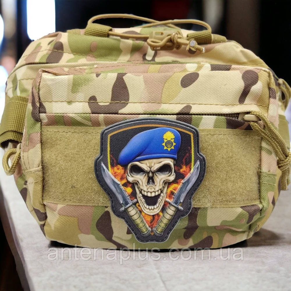 Череп у береті НГУ об'ємний патч / шеврон Київ - фото 3