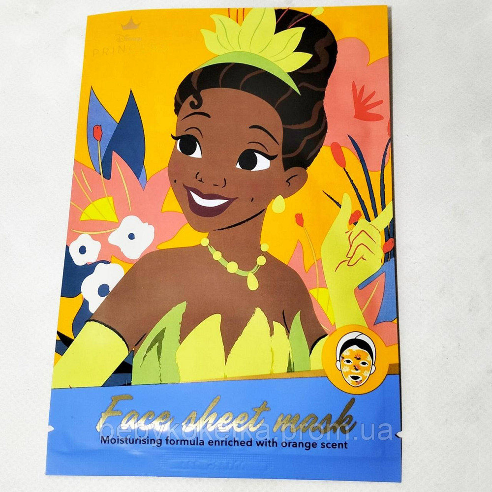 Дитяча тканинна маска для обличчя увлажняющая с ароматом апельсина Disney Princess 20 мл. Львів - фото 1