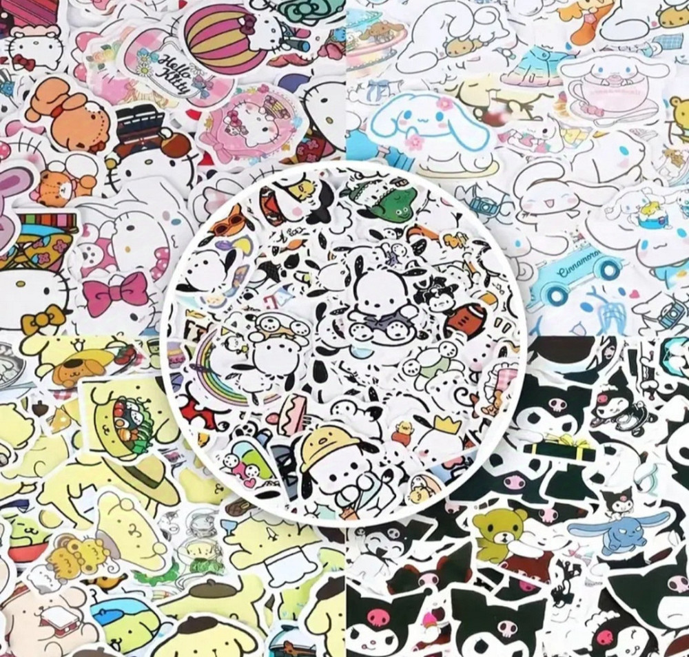 Набор стикеров 60шт с любимыми героями мультфильмов Киев - изображение 2