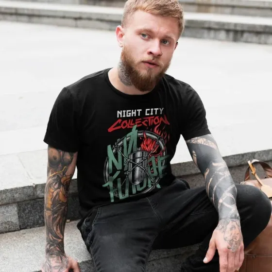 Футболка чоловіча з  принтом Cyber Punk No Future Розмір 48 Anime1040 Дніпро