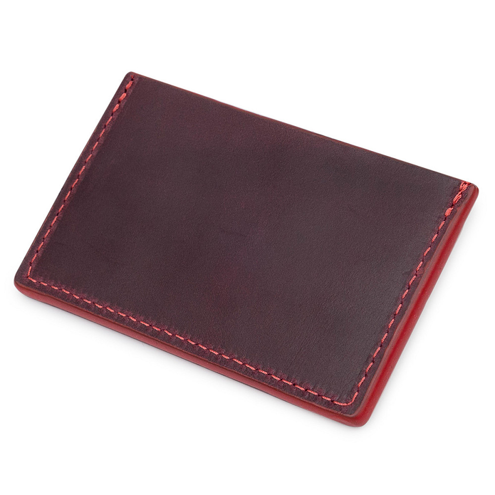 Кожаный женский картхолдер GRANDE PELLE 11527 Бордовый Киев - изображение 2