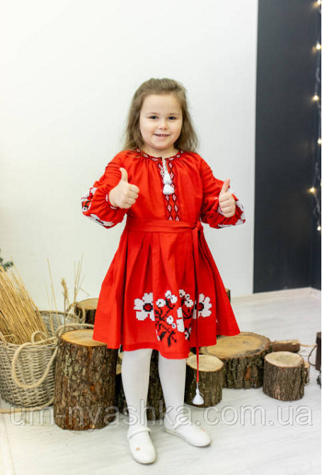 Детское вышитое платье натуральное полотно 