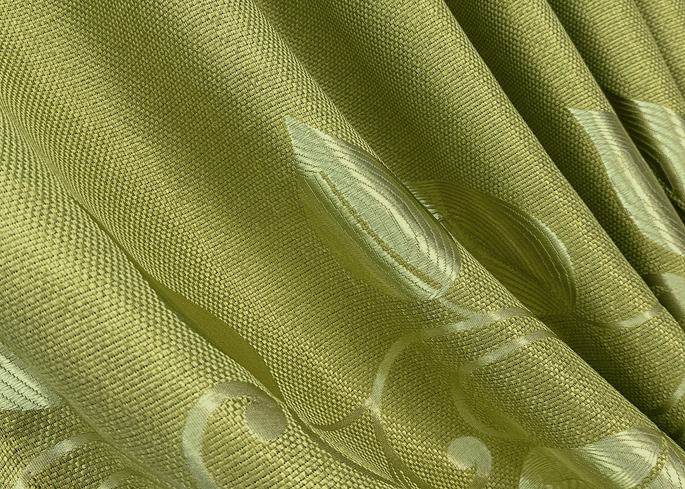 Комплект готовых штор VR-Textil Лен Рогожка № 1784ш Оливковый 150х270 см 2 шт (33-0761) Киев - изображение 6