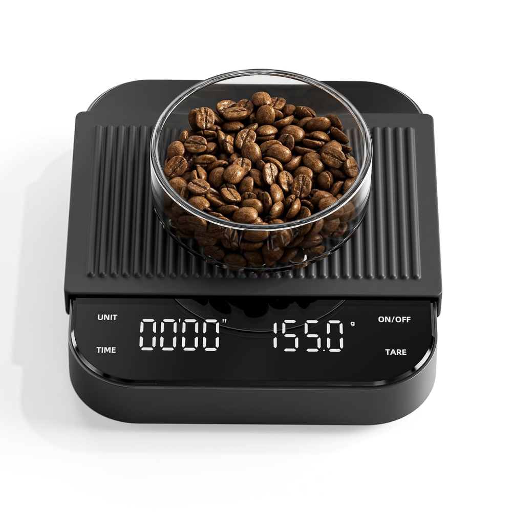 Кофейные весы MEILEN 3 кг/0,1 г с таймером, Type-C, цифровые весы для кофе Pour Over и эспрессо, черные Киев - изображение 2