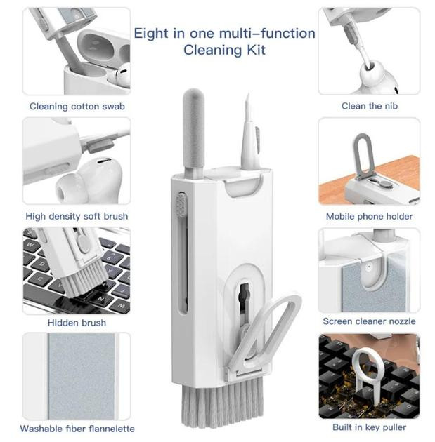Професійний набір 8 в 1 для чищення ґаджетів, клавіатури та навушників | Компактний комплект для догляду за технікою, аксесуарами Николаев - изображение 1