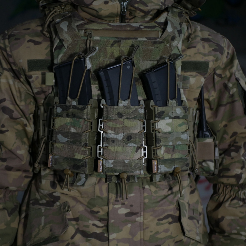 Відкритий тактичний підсумок мультикам для 1 магазину Militex cordura USA Multicam. Підсумки для магазинів Київ - фото 7