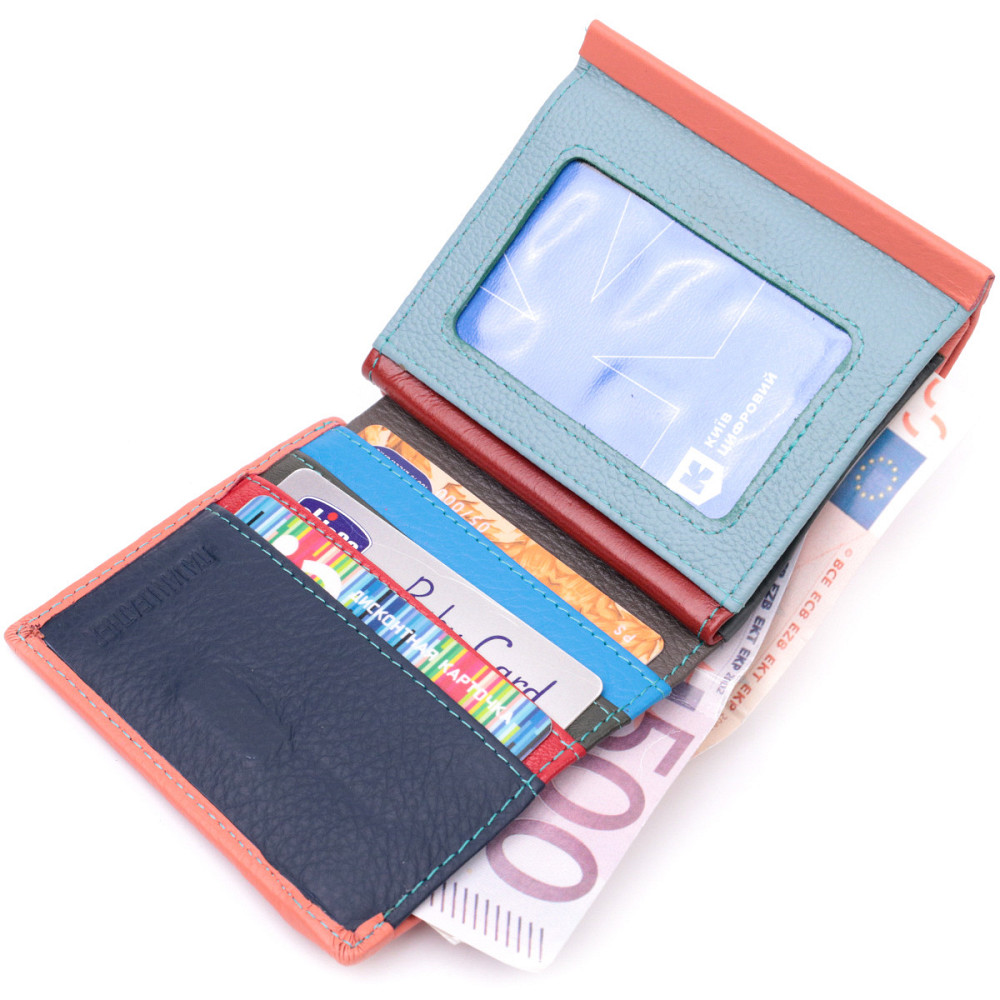 Яркий женский кошелек среднего размера из натуральной кожи Оранжевый (ST Leather) Киев - изображение 10