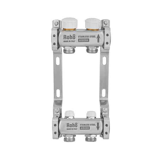 Колектор з термостатичними та запірними клапанами Roho R805-02M - 1"x 2 вих. (RO1072) Київ