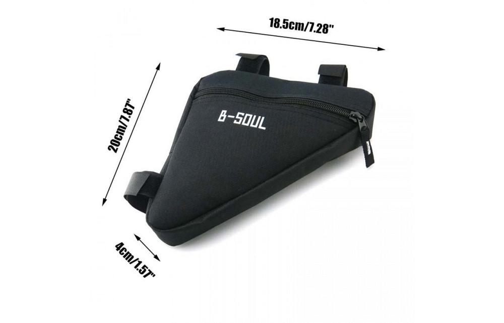 Сумка на раму трикутна B-Soul Чорна Бровари - фото 4