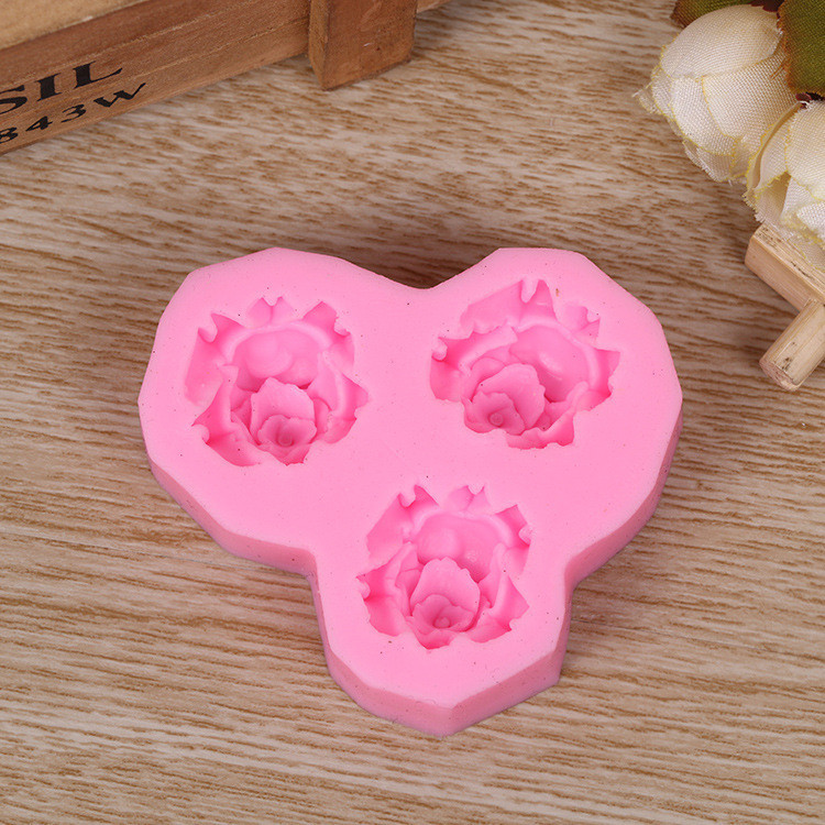 Молд силиконовый Розы 65 на 55 мм розовый Киев - изображение 6