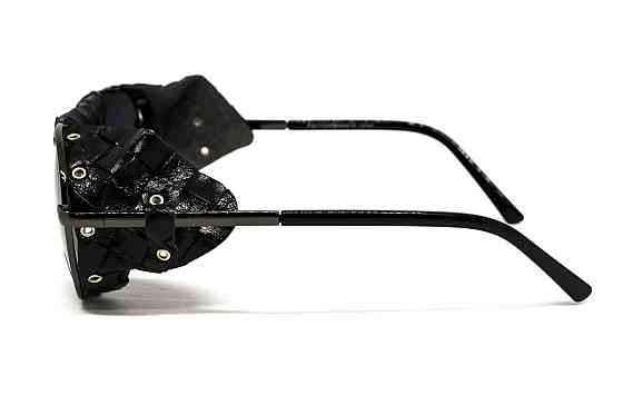 Окуляри захисні Global Vision Aviator-5 GunMetal (gray), сірі в темній оправі зі з'ємним ущільнювачем із синтетичної "шкіри" Київ