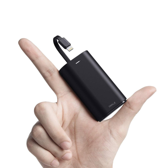 Портативний Power Bank iWALK Link Me 10000 9000 мА·год, Lightning, Pass-Through, компактний, чорний Київ