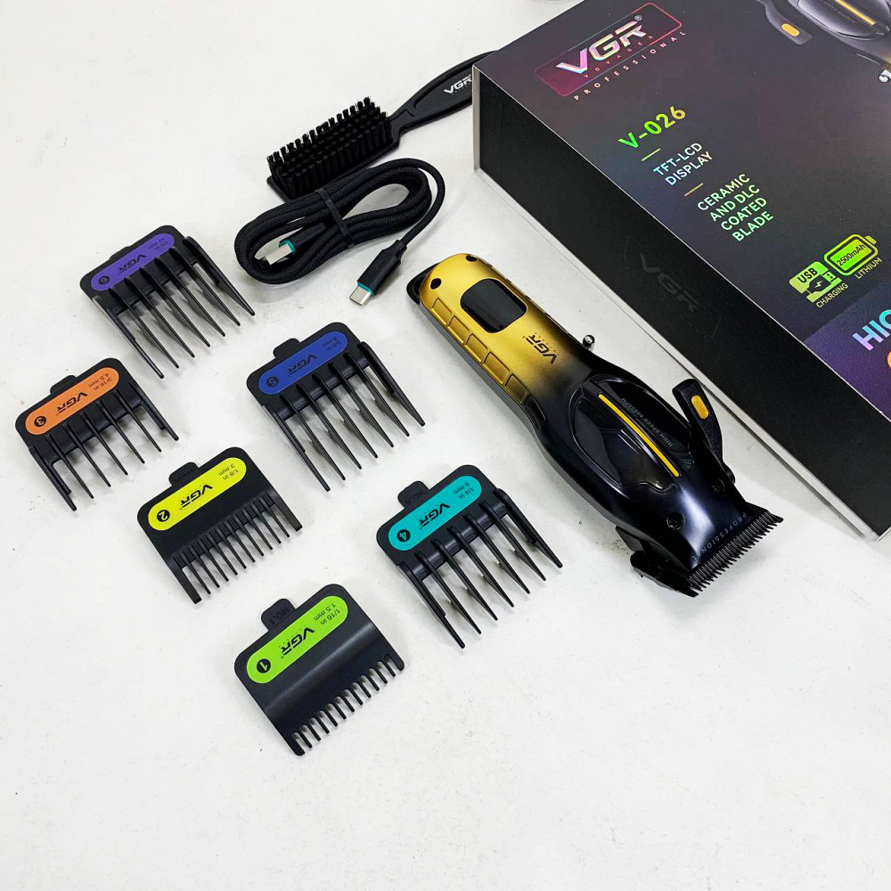 Електрична машинка з насадкою для бороди VGR, Машинка для стрижки на акумуляторі Тример скронь YN-28 Львів - фото 8