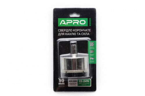 Свердло трубчасте з алмазним напиленням 55 мм APRO Рівне - фото 1