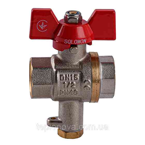 Кран кульовий повнопрохідний для під'єднання термометра SOLOMON 1/2| V1242 S Чернівці