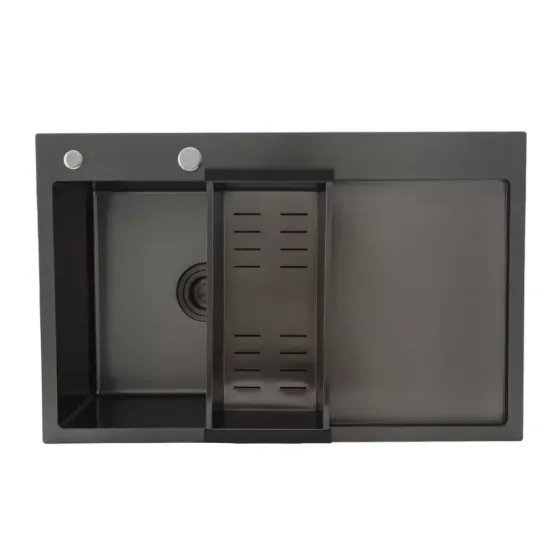 Кухонная мойка с нержавеющей стали GAPPO GS7850-6L 780x500 мм, чаша левая (3.0/0.8 мм) черная Киев
