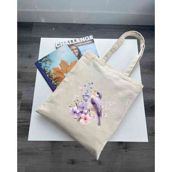 Екошопер BookOpt BK 4106 Пташка на квітах бежевий Київ