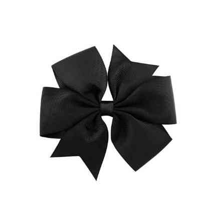 Дитяча заколка-бантик чорна, 1шт., розмір бантика 8см Київ