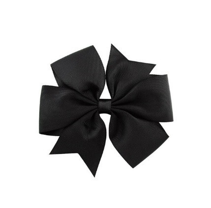 Дитяча заколка-бантик чорна, 1шт., розмір бантика 8см Київ - фото 1