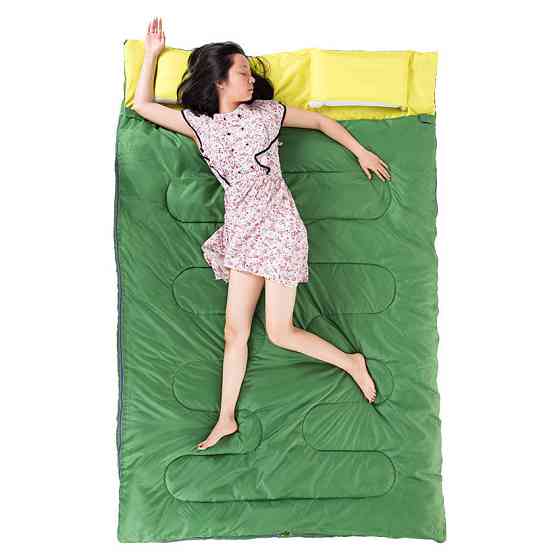 Спальник двомісний з подушками Naturehike DOUBLE SD15M030-J, (12°C), зелений Київ