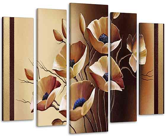 Модульна картина Квіти Абстракція Art-213_5 Київ