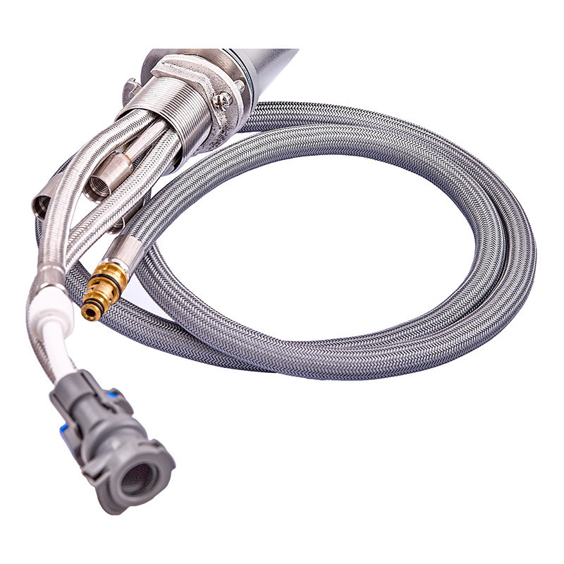 Змішувач для кухні Zerix LUX-024 під осмос з висувною лійкою (нерж. сталь) (ZX5555) Чернівці - фото 3