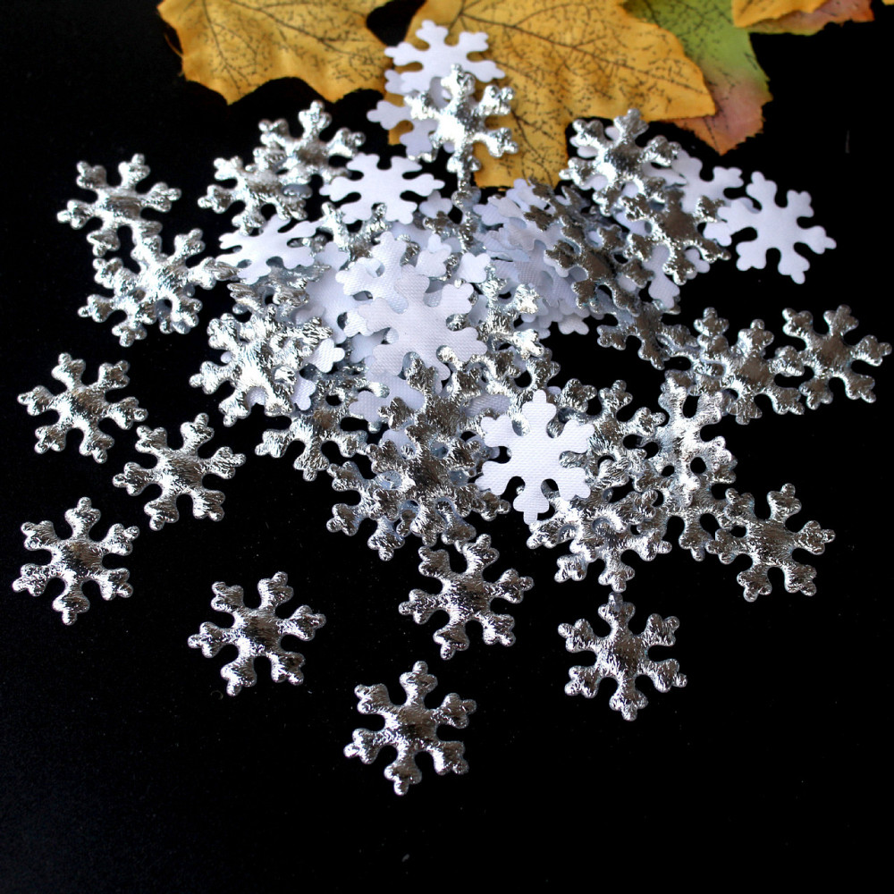 Новый год снежинки 95 штук 25 мм серебристый Киев - изображение 1
