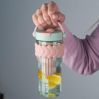 Пляшка для води Kite 900 мл м'ятно-рожевий (K25-1231-3) Вінниця - фото 8