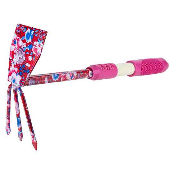 Мотыга комбинированная плоская + 3-х зубая (pink) (TPR) FLORA (5043184) Киев