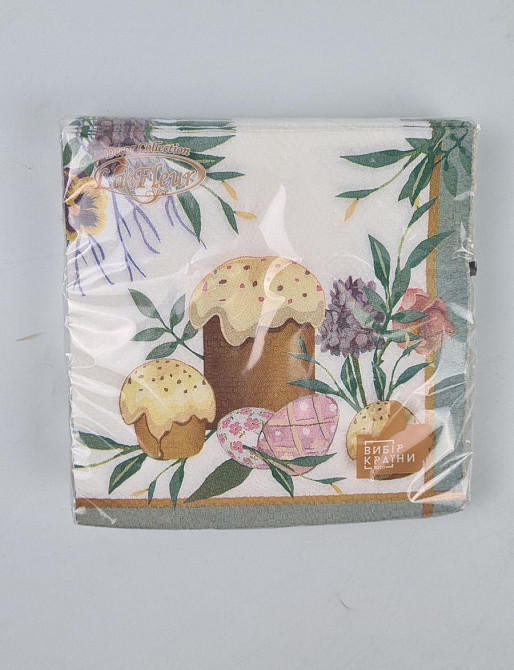 Великодня паперова двошарова серветка (ЗЗЗХЗ, 16 шт.) La Fleur "Весняна"869 (1 пачка) Харків - фото 1