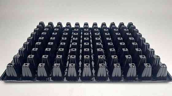 Касета для розсади 43,5*32,5*4 пластикова на 99 V-ячеек-30 см3 (черка35 мм*35 мм*40 мм конус) (1 шт.) Харків