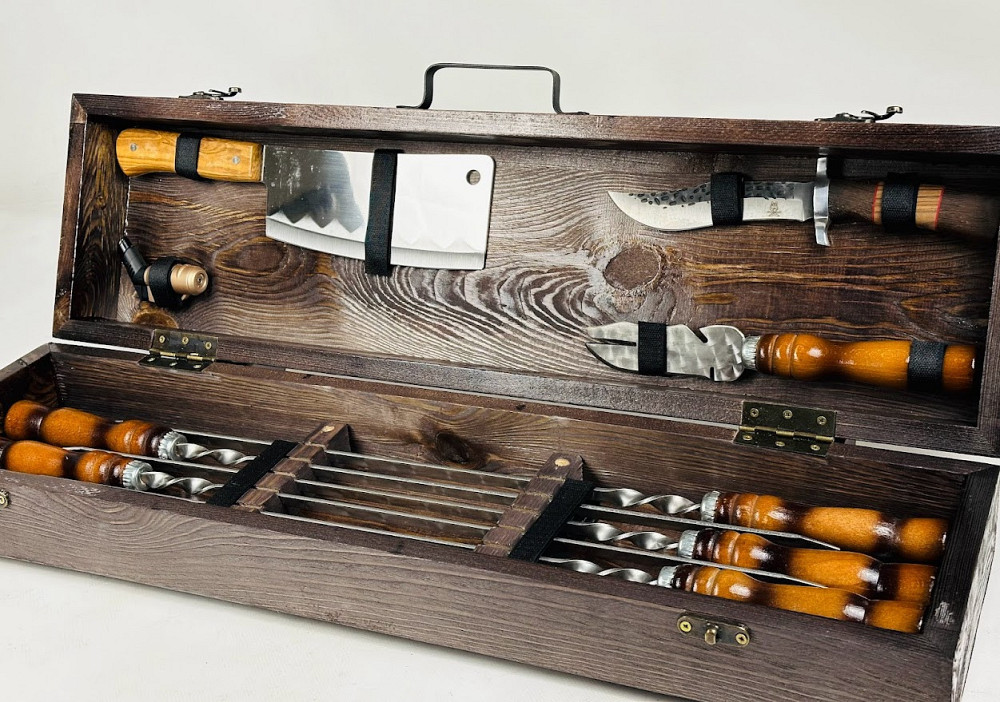 Набори шампурів, Набір шампурів у кейсі "М'ясник Міні" Шампури, вертіла Тернопіль - фото 5