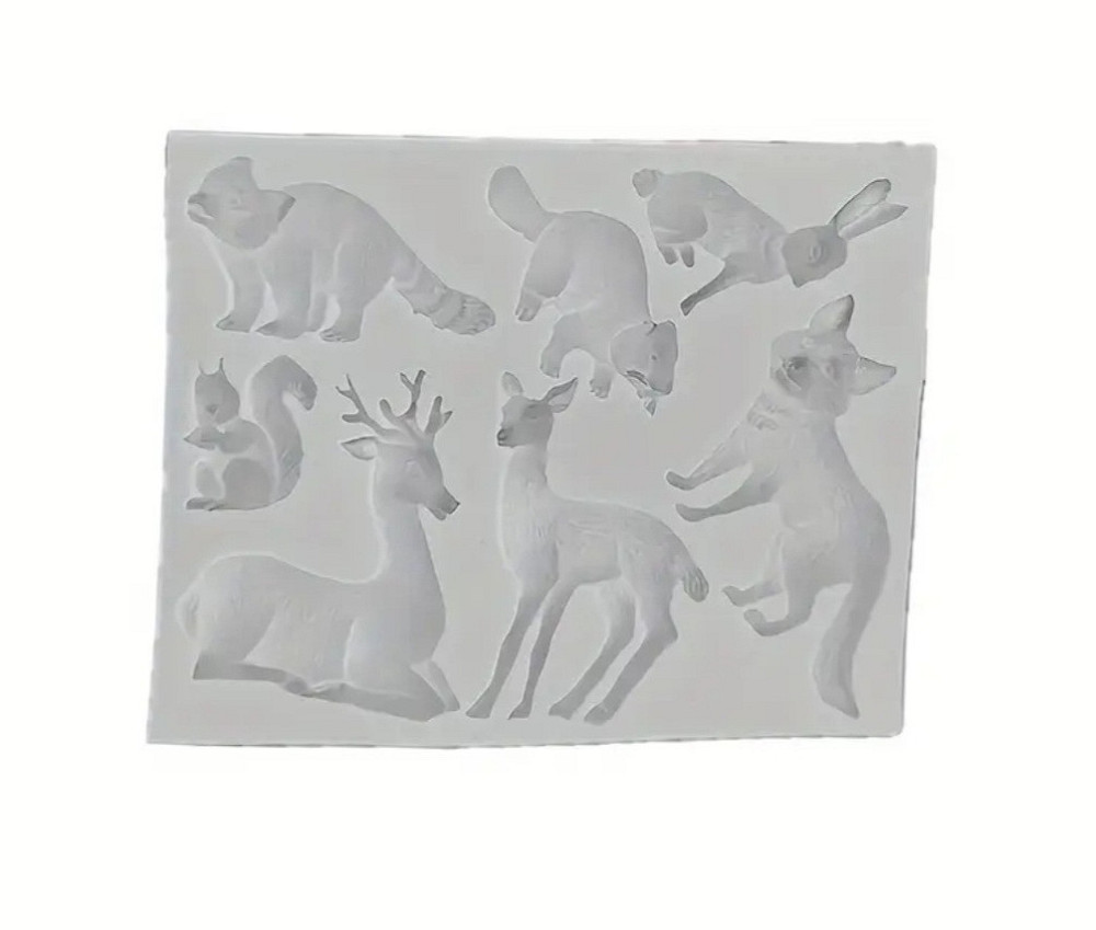 Молд силиконовый Животные 117 на 146 мм серый Киев - изображение 3