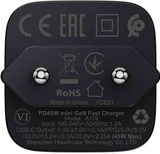 Зарядка ACEFAST A119 45W GaN PPS! USB-C быстрая. Харьков