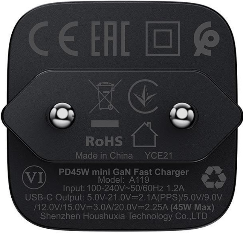 Зарядка ACEFAST A119 45W GaN PPS! USB-C быстрая. Харьков - изображение 6