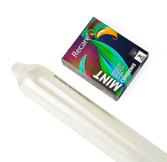 Презервативи Holographic Recare Ultra Thin Mint Condoms 3шт, ультратонкі, аромат: м'ята Львів