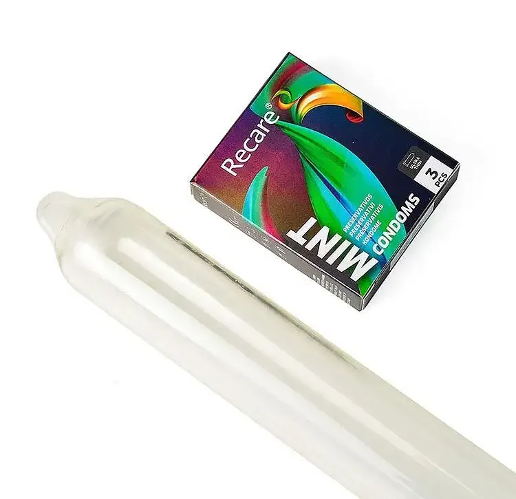 Презервативи Holographic Recare Ultra Thin Mint Condoms 3шт, ультратонкі, аромат: м'ята Львів - фото 4