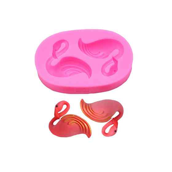 Силиконовый молд Фламинго 78 на 48 мм розовый Киев