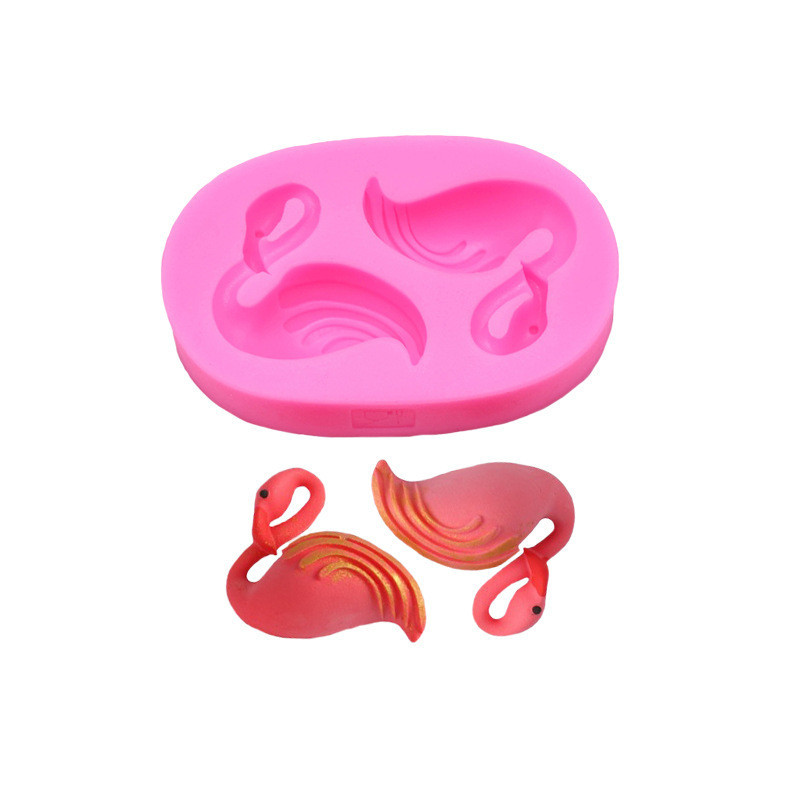 Силиконовый молд Фламинго 78 на 48 мм розовый Киев - изображение 6