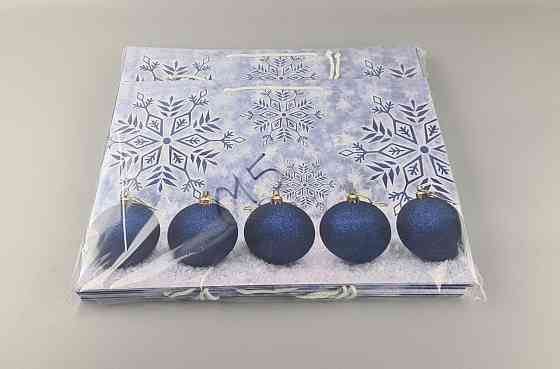 Картонные пакеты с ручками Гигант горизонтальные Новогодние  46*33*15-015 (12 шт) Харьков