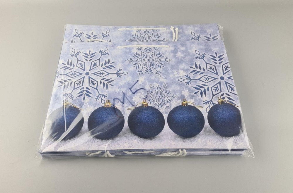 Картонные пакеты с ручками Гигант горизонтальные Новогодние  46*33*15-015 (12 шт) Харьков - изображение 2