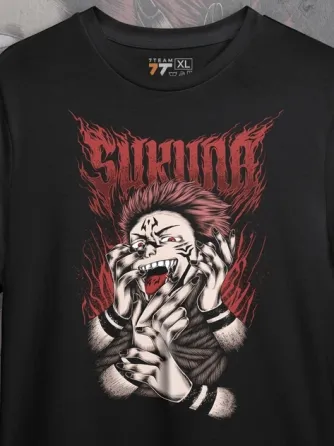 Футболка для подростка мальчика с принтом Магическая битва Сукуна Размер 160 Anime10019 Днепр