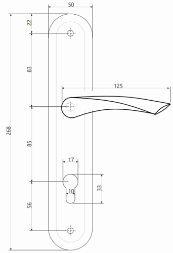 Ручка на планці Astex 85/50 85-0423 Харків - фото 2