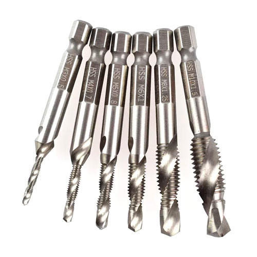 Набор сверл-метчиков 6 шт M3–M10, HSS сталь, hex 6.35 мм, для сверления и нарезания резьбы Киев - изображение 7