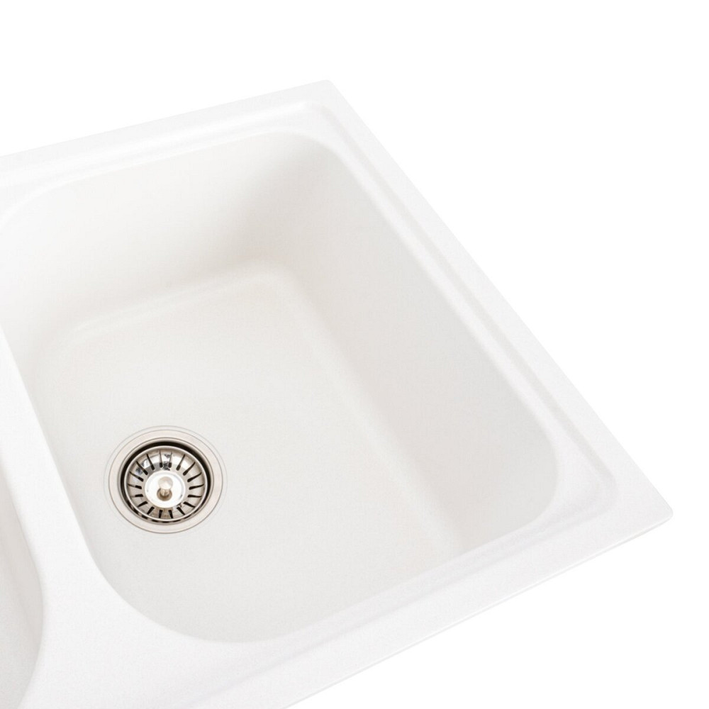 PLATINUM Гранітна мийка для кухні Platinum 7950 Equatoria матова Білосніжна Киев - изображение 3