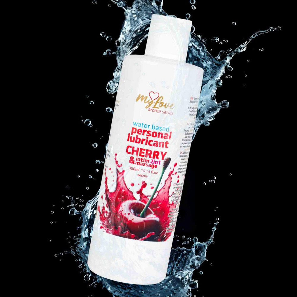 Водный лубрикант 2в1 для интимной близости и массажа MyLove Aroma Series Cherry (Вишня), 300 мл Sex Aura Киев - изображение 5