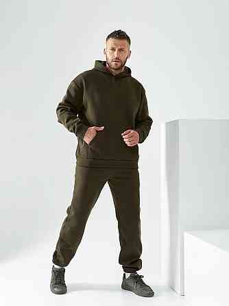 Чоловічий спортивний теплий костюм на флісі Хакі 54/56 Харків