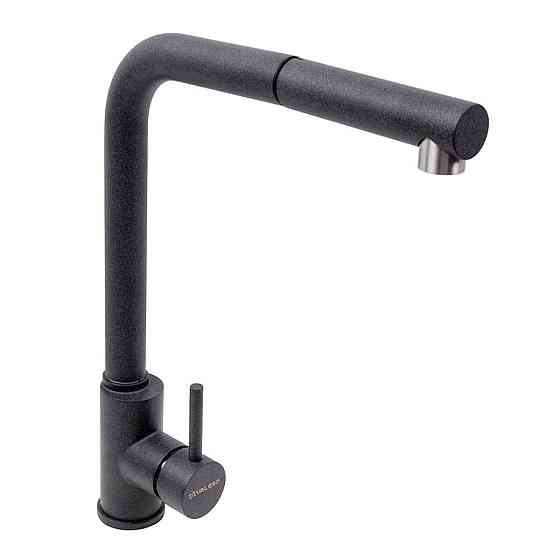 Q411B змішувач кухонний VALESO ЧОРНИЙ МЕТАЛІК (з висувною лійкою) Коломыя